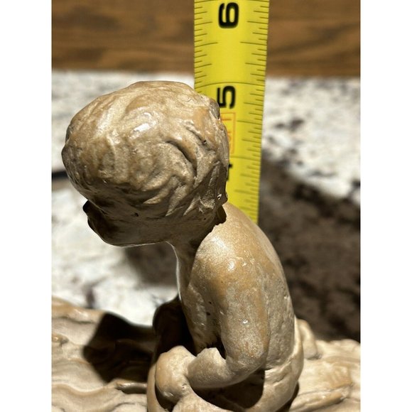 Vtg Haeger Pottery M.Strubel Sculpture 2 Children On A Fallen Tree - Picture 15 of 16